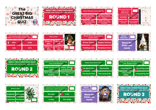 The Great Big Christmas Quiz – Festive, Fun & Fully Editable! (KS1/2 ...