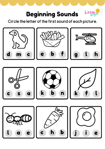Beginning Sounds Phonics Worksheet Pack – EYFS / KS1 Initial Sound Recognition