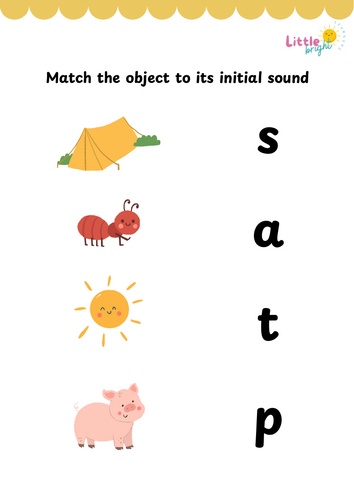Initial Sound Matching Worksheet – EYFS / KS1 SATP Phonics Activity