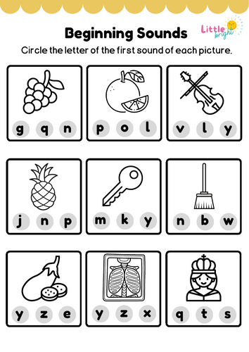 Beginning Sounds Phonics Worksheet Pack – EYFS / KS1 Initial Sound Recognition & Early Reading