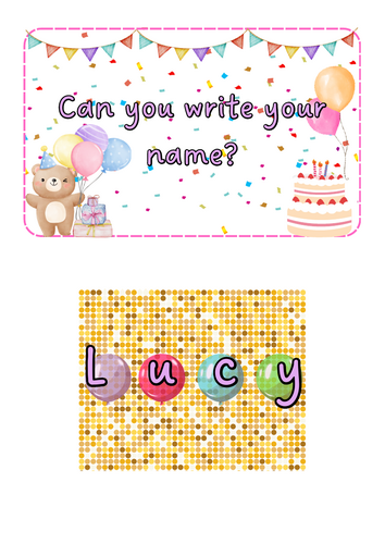 Birthday - Name writing