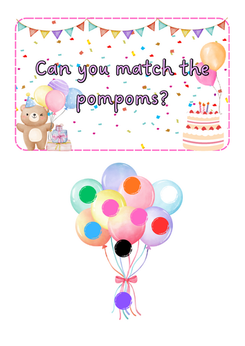 Birthday - Pompom match