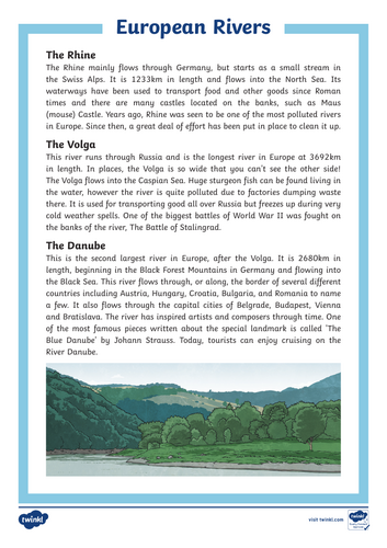 European Rivers – KS2 Geography Lesson | Teaching Resources