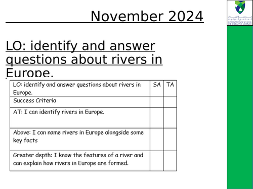 European Rivers – KS2 Geography Lesson | Teaching Resources