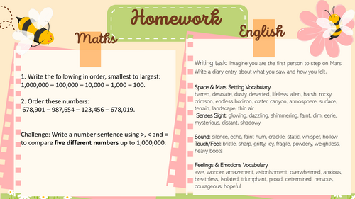 Year 5/6 Maths & English Homework Tasks | Teaching Resources