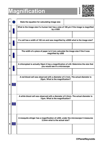 AQA GCSE Biology B1.1 – Microscopes | Full Lesson, Worksheets & Answers ...