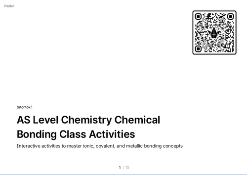 FREE Activities Cambridge AS Level Chemistry - Unit 3