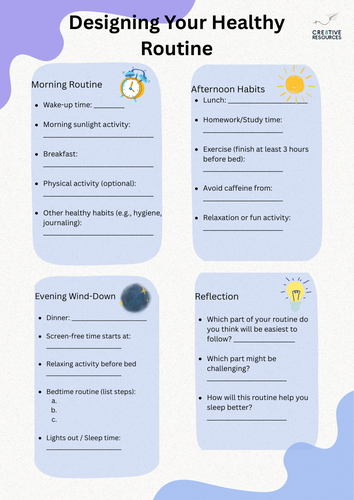 Sleep & Healthy Routines – Health & Wellbeing 2-Week Lesson Pack ...