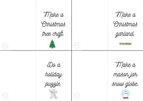 FREE Classroom Christmas Advent Calendar | 24 Printable Activity Cards ...