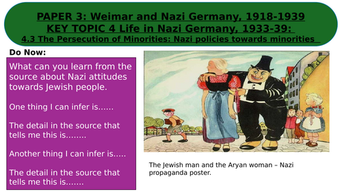 EDEXCEL GCSE HISTORY WEIMAR AND NAZI GERMANY LESSON 37 THE TREATMENT OF ...