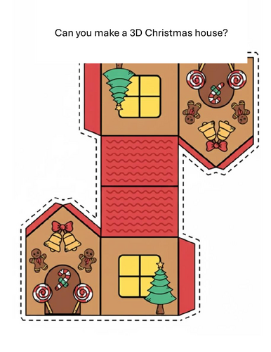 3D Christmas House and Snowman Craft: Construct Your Own Festive Scene!