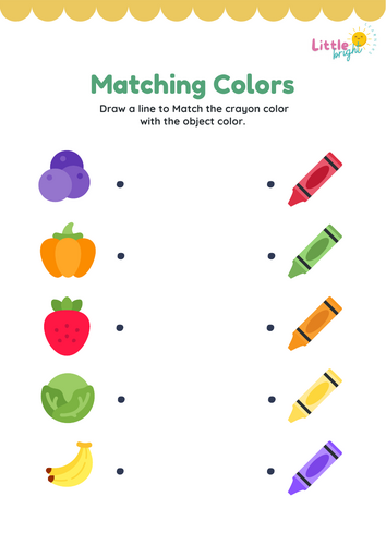 Matching Colours Worksheet – EYFS / KS1 Early Colour Recognition ...
