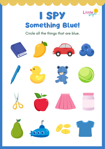 I Spy Colours Worksheet Pack – EYFS / KS1 Colour Recognition & Visual ...
