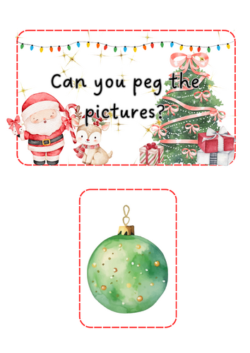 Christmas - peg the pictures