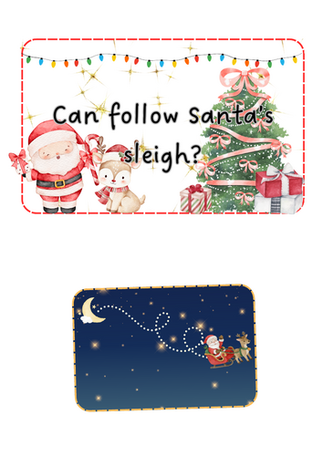 Christmas - santa’s sleigh fine motor