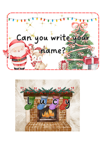Christmas - name writing