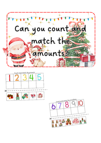 Christmas - count and match