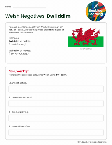 Welsh Lesson - Welsh Negatives Overview