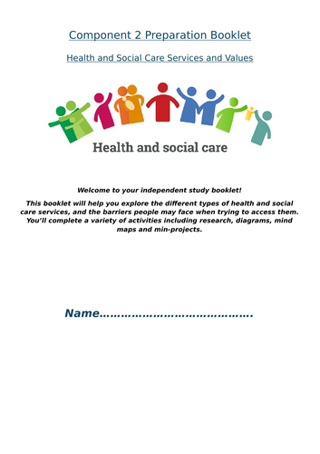 BTEC Level 1/2 Health and Social Care - Component 2 Preparation Task ...