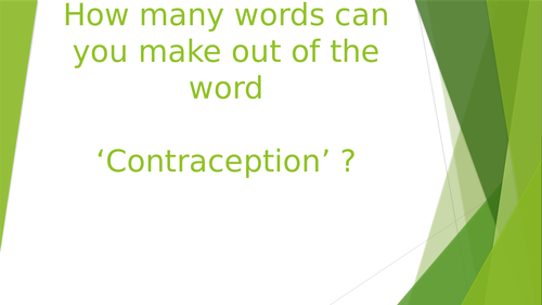 B11.7 The artificial control of fertility