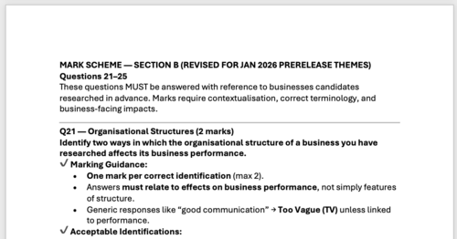 CTEC Level 3 Business Unit 1 | January 2026 Pre-Release Research Notes ...
