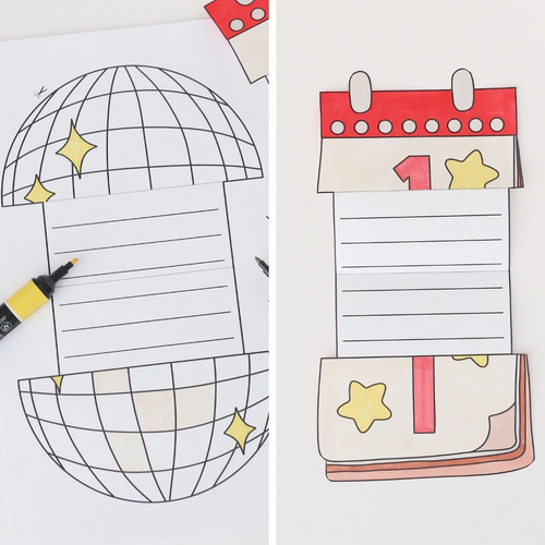 Printable New Year Writing Templates - Crafts for Kids | Teaching Resources