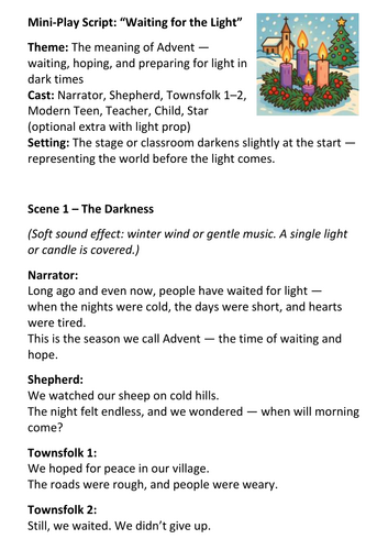 Advent Mini-Play Script Waiting for the Light