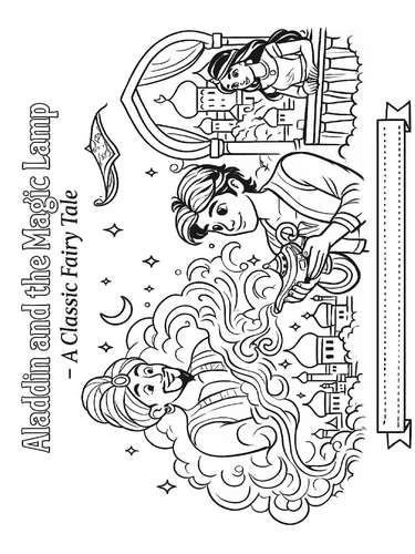 Aladdin – A Classic Fairy Tale from the Arabian Nights Coloring Picture
