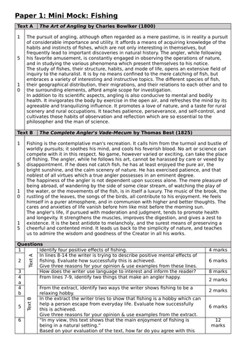Mini-Mocks Pearson 2.0 GCSE English Language | Teaching Resources
