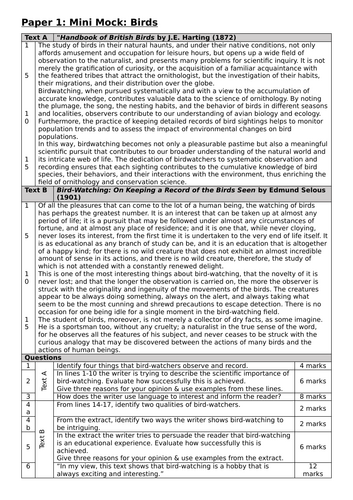 Mini-Mocks Pearson 2.0 GCSE English Language | Teaching Resources