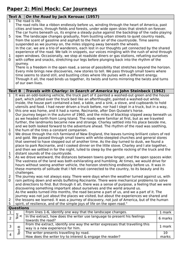 Mini-Mocks Pearson2.0 GCSE English Language | Teaching Resources