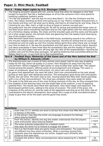 Mini-Mocks Pearson2.0 GCSE English Language | Teaching Resources