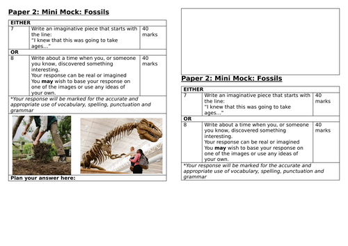 Mini-Mocks Pearson2.0 GCSE English Language | Teaching Resources