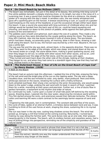 Mini-Mocks Pearson2.0 GCSE English Language | Teaching Resources