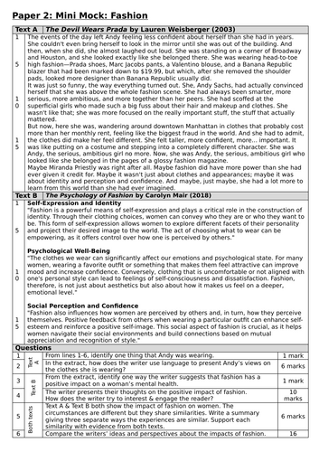 Mini-Mocks Pearson2.0 GCSE English Language | Teaching Resources