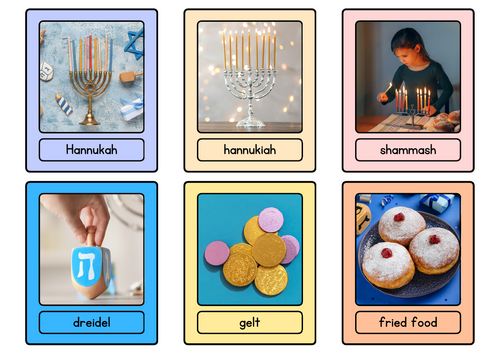 Hannukah Religious Symbol Flashcard