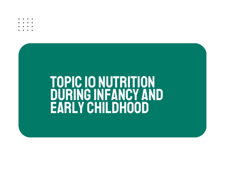 Food and Nutrition: Nutrition During Infancy and Early Childhood ...