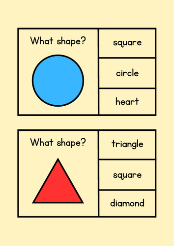 Matching Shape Task Worksheet Pack – EYFS / KS1 2D Shape Identification Activity