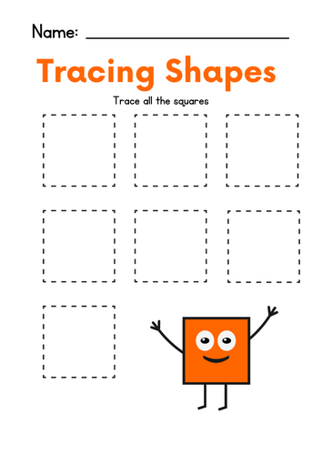 Shape Tracing Worksheet Pack – EYFS / KS1 Fine Motor & 2D Shape Recognition