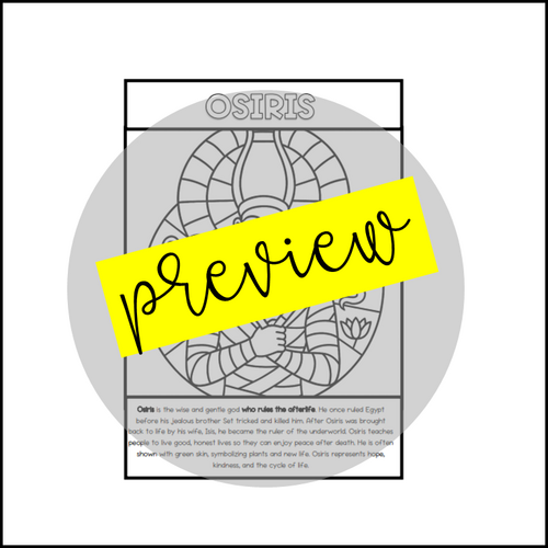 Egyptian Gods Colouring Pages | KS2–KS3 Ancient Egypt | Mythology ...