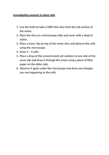 B1.8 Osmosis in plants