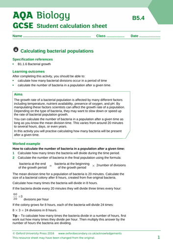 B5.4 Preventing bacterial growth