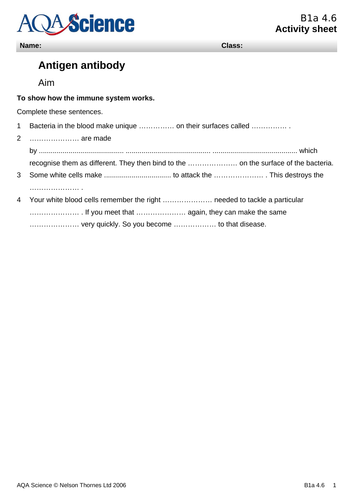 B5.9 Human defence responses