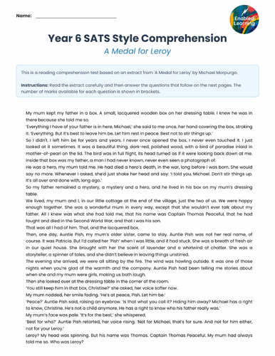 21 SATS Style Comprehensions with Answer Sheets | Teaching Resources