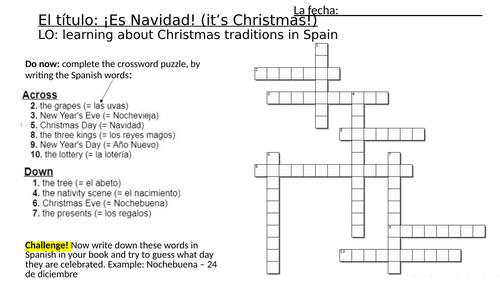Spanish Christmas. Christmas in Spain. KS3 and KS4 lesson | Teaching ...
