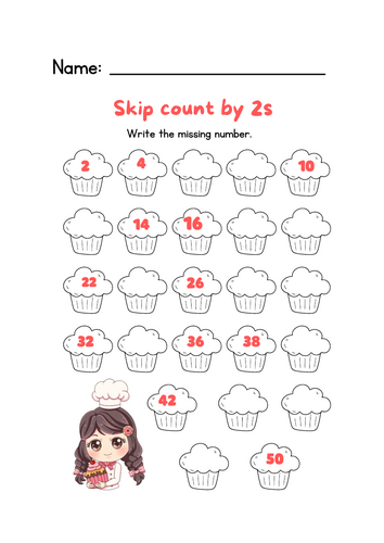 Mastering Skip Counting by 2s: Differentiated Worksheets