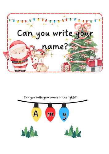 Christmas - Name writing lights