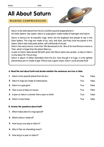 Saturn Comprehension