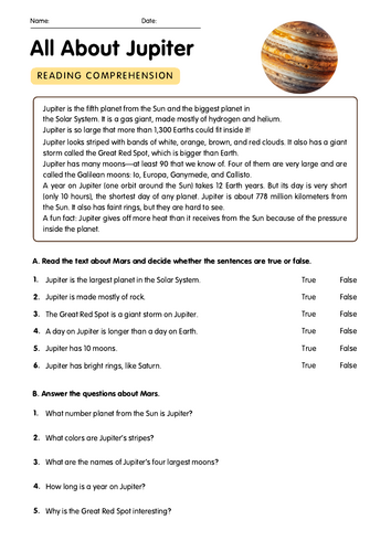 Jupiter Comprehension