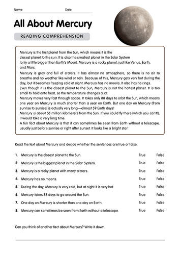Mercury Comprehension